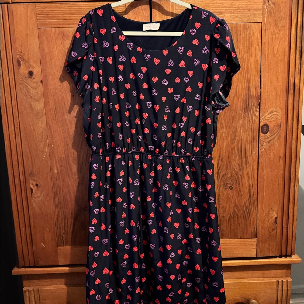 Peach Love California Navy Heart Dress